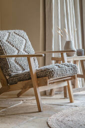 nkuku Keya Chunky Weave & Mango Wood Chair