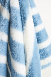 Sophie Stripe Faux Fur Throw Blanket - thumbnail 2