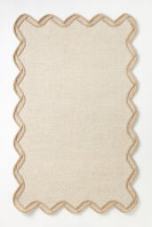 Tufted Wool Scalloped Border Rug - thumbnail 3