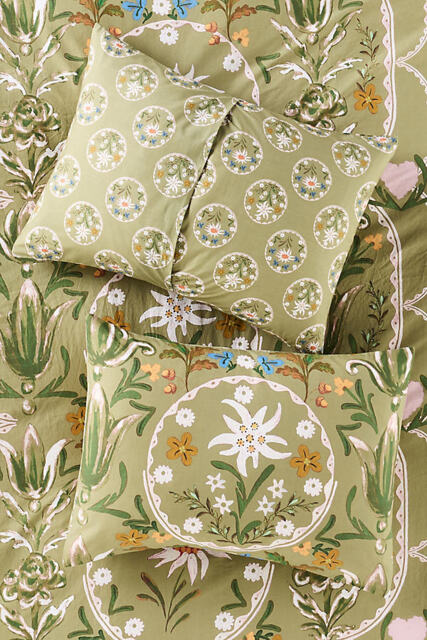 MINDTHEGAP Organic Cotton Percale Printed Pillowcases, Set of 2