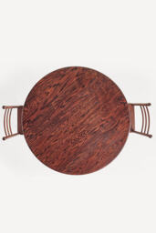 "Roma Round 60"" Oak Wood Dining Table" - thumbnail 3