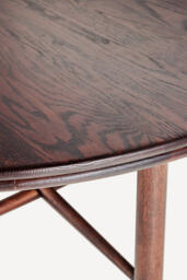 "Roma Round 60"" Oak Wood Dining Table" - thumbnail 2