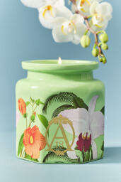 Apothecary 18 Floral Orchid & Amber Ceramic Candle - thumbnail 1