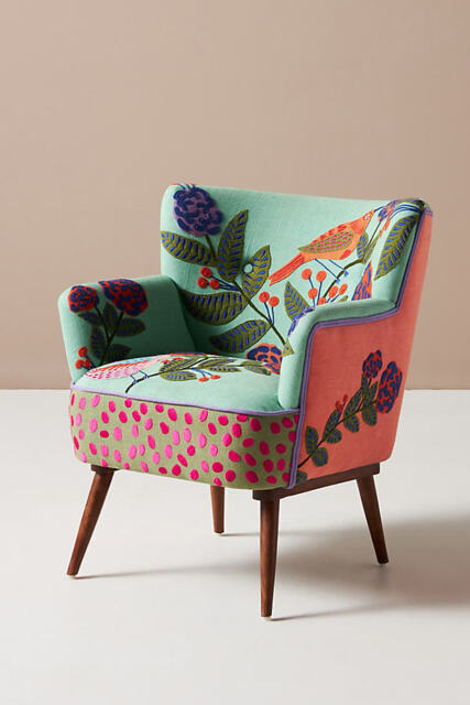 Anthropologie Furniture Anthropologie Petite Accent Chair Small