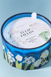 Apothecary 18 Floral Tulip Fields Low Wide Glass Candle - thumbnail 3
