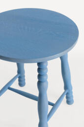 Roma Turned Wood Stool - thumbnail 3