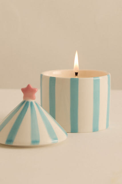 Charcoal & Matcha Carnival Ceramic Candle - image 1