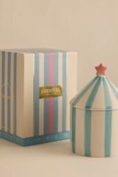 Zesty Lemons London Charcoal & Matcha Carnival Ceramic Candle - thumbnail 2