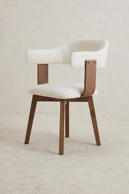 Brooke Boucle-Upholstered Beech Wood Dining Chair - image 1