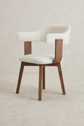 Brooke Boucle-Upholstered Beech Wood Dining Chair