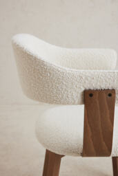 Brooke Boucle-Upholstered Beech Wood Dining Chair - thumbnail 7