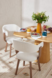 Brooke Boucle-Upholstered Beech Wood Dining Chair - thumbnail 2