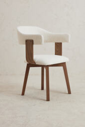 Brooke Boucle-Upholstered Beech Wood Dining Chair - thumbnail 3