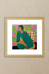 Whispers Under Pink Skies by Naomi Munuo Framed Wall Art - thumbnail 1