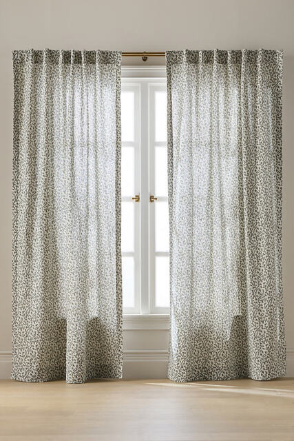 Irena Cotton-Linen Floral Curtain - image 1