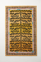 Hand-Knotted Tiger Stripe Rug - thumbnail 1