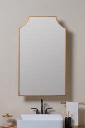 Simone Mirrored Metal Bathroom Wall Cabinet - thumbnail 1