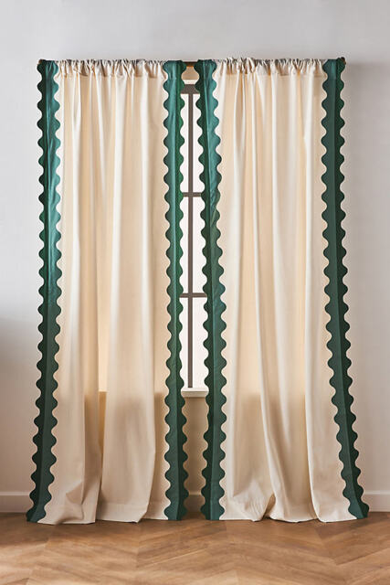 Maeve Scalloped Cotton Curtain - image 1