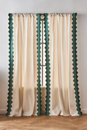 Maeve Scalloped Cotton Curtain - thumbnail 1