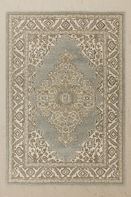 Bronte Hand-Tufted Natural Beige Wool Persian Rug - image 1