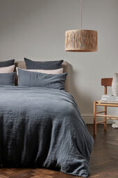 Bedfolk Ink Linen Pillowcases, Set of 2 - thumbnail 1