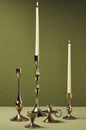 Naya Tinted Brass Lacquer Taper Candle Holder - thumbnail 1