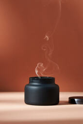 Capri Blue Volcano Mini Matte Black Jar Candle - thumbnail 1
