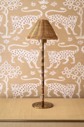 Ludlow Babbington Wicker Tall Rechargeable Table Lamp - thumbnail 3