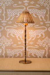 Ludlow Babbington Wicker Tall Rechargeable Table Lamp - thumbnail 2