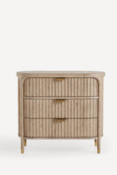 Isla Fluted Three-Drawer Dresser - thumbnail 2