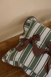 TBCo Blue Stripe Bow Square Cushion - thumbnail 2