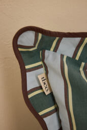 TBCo Blue Stripe Bow Square Cushion - thumbnail 4