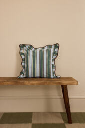 TBCo Blue Stripe Bow Square Cushion - thumbnail 3