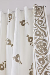 Embroidered Cotton Suzani Border Curtain - thumbnail 2