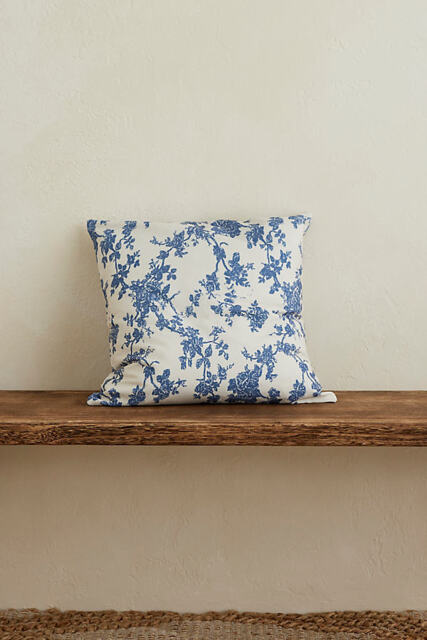 Ellenvale Interiors Aria Blue Floral Cushion - image 1