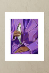 The Poster Club Eva And Her Fish Friend Wall Art Print