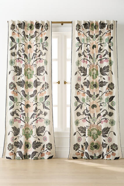 Claudette Cotton Floral Curtain - image 1