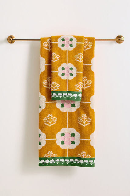 Flora Cotton Woven Floral Towel Collection - image 1