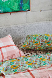 Society of Wanderers Linen Floss Check Duvet Cover - thumbnail 4