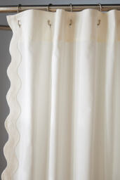 Maeve Scalloped Cotton Shower Curtain - thumbnail 2