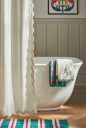 Maeve Scalloped Cotton Shower Curtain - thumbnail 4