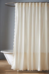 Maeve Scalloped Cotton Shower Curtain - thumbnail 1