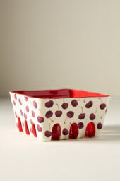 Berry Icon Handpainted Stoneware Large Berry Basket - thumbnail 1