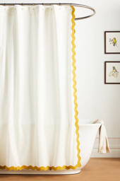 Maeve Scalloped Cotton Shower Curtain