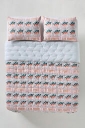 Kelcey Hibiscus Organic Cotton Quiltu200bed Bedspread - thumbnail 1