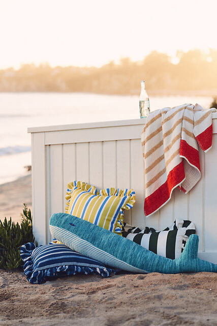 Sailor Cotton Printed Stripe Throw Blanket - image 1