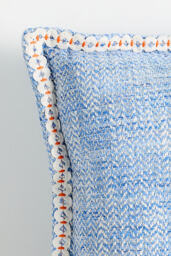 Bermuda Woven Embellished Edge Indoor/Outdoor Cushion - thumbnail 4