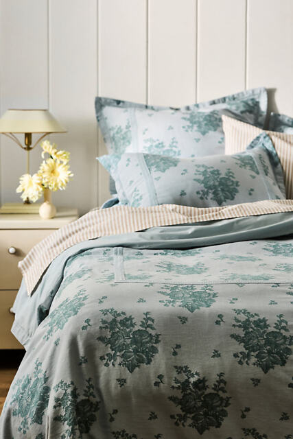 Nadia Cotton Solid Floral Embellished Duvet Cover - image 1