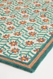 Printed Goods Tufted Wool Floral Rug - thumbnail 2
