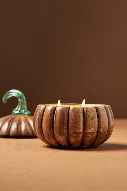Wooden Bourbon & Pumpkin Candle - image 1